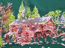 Load image into Gallery viewer, Vintage Fabric - Cotton - Border Print - Homestead - John Wolf - Fabric Remnant - VCB777