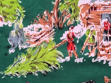 Load image into Gallery viewer, Vintage Fabric - Cotton - Border Print - Homestead - John Wolf - Fabric Remnant - VCB777