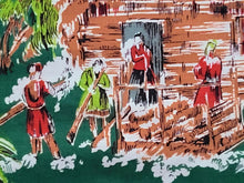 Load image into Gallery viewer, Vintage Fabric - Cotton - Border Print - Homestead - John Wolf - Fabric Remnant - VCB777