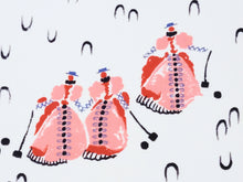 Load image into Gallery viewer, Vintage Fabric - Silk Crepe - Ladies Play Croquet - Fabric Remnant - SLKC722