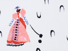 Load image into Gallery viewer, Vintage Fabric - Silk Crepe - Ladies Play Croquet - Fabric Remnant - SLKC722