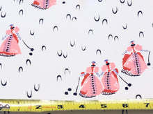 Load image into Gallery viewer, Vintage Fabric - Silk Crepe - Ladies Play Croquet - Fabric Remnant - SLKC722