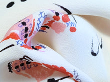 Load image into Gallery viewer, Vintage Fabric - Silk Crepe - Ladies Play Croquet - Fabric Remnant - SLKC722