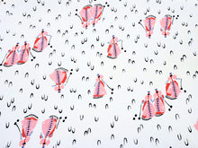 Load image into Gallery viewer, Vintage Fabric - Silk Crepe - Ladies Play Croquet - Fabric Remnant - SLKC722