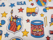 Load image into Gallery viewer, 1960s 1970s Retro Fabric - Flannel - 1976 Bicentennial - Fabric Remnant - 6FL87
