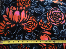 Load image into Gallery viewer, Vintage Fabric - Velveteen - Roses - Fabric Remnant - VLT59
