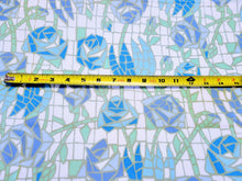 Load image into Gallery viewer, 1960s 1970s Retro Fabric - Whipped Cream - Stained Glass Floral - Fabric Remnant - 6PW4