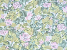 Load image into Gallery viewer, Vintage Fabric - Cotton - Pink Roses - By the Yard - VCL723
