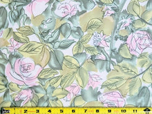 Load image into Gallery viewer, Vintage Fabric - Cotton - Pink Roses - By the Yard - VCL723
