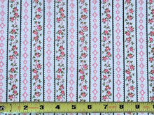 Load image into Gallery viewer, Vintage Fabric - Cotton - Eyelet - Pink Roses Print - Fabric Remnant - EEY515
