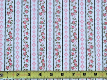 Load image into Gallery viewer, Vintage Fabric - Cotton - Eyelet - Pink Roses Print - Fabric Remnant - EEY515