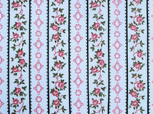 Load image into Gallery viewer, Vintage Fabric - Cotton - Eyelet - Pink Roses Print - Fabric Remnant - EEY515