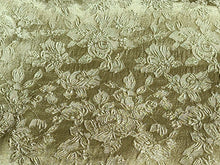 Load image into Gallery viewer, Vintage Fabric - Brocade - Floral - Green - Fabric Remnant - BRK129
