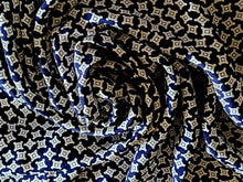 Load image into Gallery viewer, Vintage Fabric - Rayon - Allover Small Squares - Blue - Fabric Remnant - RAY315