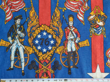 Load image into Gallery viewer, 1960s 1970s Retro Fabric - Linen - 1776 Patriotic - By the Yard - 6L45