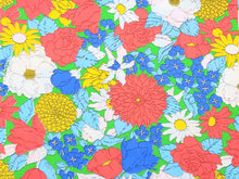 Load image into Gallery viewer, 1960s 1970s Retro Fabric - Cotton - MOD Floral - Green - By the Yard - 6C871
