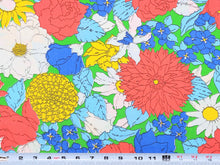 Load image into Gallery viewer, 1960s 1970s Retro Fabric - Cotton - MOD Floral - Green - By the Yard - 6C871