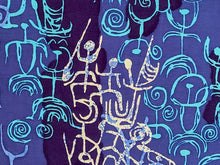 Load image into Gallery viewer, Vintage Hawaiian Fabric - GVH Hawaiiprint - Cotton - Figures - Fabric Remnant - VCT310