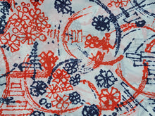 Load image into Gallery viewer, 1960s 1970s Retro Fabric - Whipped Cream - 1970 Floral - Fabric Remnant - 6PW8