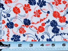 Load image into Gallery viewer, 1960s 1970s Retro Fabric - Cotton - "Paraphernalia" Floral - Fabric Remnant - 6C428