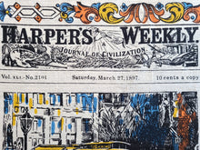 Load image into Gallery viewer, 1897 Vintage Calendar Towel - Linen - Harper's Weekly Newspaper - TWLC102