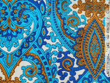 Load image into Gallery viewer, 1960s 1970s Retro Fabric - Cotton - "Medallion" - By the Yard - 6C704