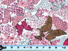 Load image into Gallery viewer, Vintage Fabric - Cotton - Butterfly - Salmon Pink - Fabric Remnant - VCW735