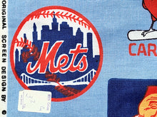 Load image into Gallery viewer, 1960s 1970s Retro Fabric - Heavy Cotton - Baseball - Fabric Remnant - 6C295