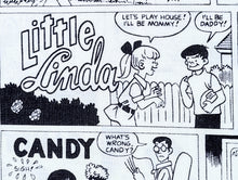 Load image into Gallery viewer, 1960s 1970s Retro Fabric - Cotton - Comic Strip - Leon B Rosenblatt - Fabric Remnant - 6C602