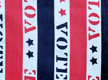 Load image into Gallery viewer, 1960s 1970s Retro Fabric - Heavy Cotton - VOTE - Fabric Remnant - 6C275