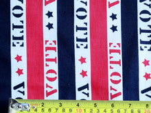Load image into Gallery viewer, 1960s 1970s Retro Fabric - Heavy Cotton - VOTE - Fabric Remnant - 6C275