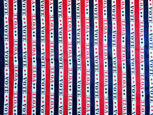Load image into Gallery viewer, 1960s 1970s Retro Fabric - Heavy Cotton - VOTE - Fabric Remnant - 6C275