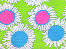 Load image into Gallery viewer, 1960s 1970s Retro Fabric - Heavy Cotton - Sunflower Power - Fabric Remnant - 6C228