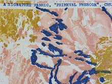 Load image into Gallery viewer, 1953 Associated American Artists Fabric - Hans Moller - "Primeval Frescoe" - Fabric Remnant - AAF25