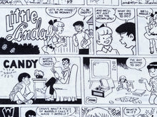 Load image into Gallery viewer, 1960s 1970s Retro Fabric - Cotton - Comic Strip - Leon B Rosenblatt - Fabric Remnant - 6C602