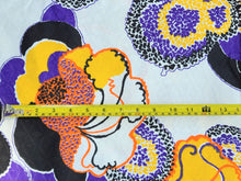 Load image into Gallery viewer, 1960s 1970s Retro Fabric - Heavy Cotton - Textured - Floral MOD - Fabric Remnant - 6C280