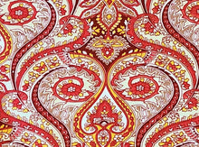 Load image into Gallery viewer, 1960s 1970s Retro Fabric - Cotton - 1963 Cohama Medallion - Red - By the Yard - 6C745