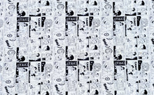 Load image into Gallery viewer, 1960s 1970s Retro Fabric - Cotton - Comic Strip - Leon B Rosenblatt - Fabric Remnant - 6C602
