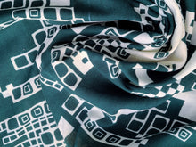 Load image into Gallery viewer, 1960s 1970s Retro Fabric - Cotton - Geometric MOD - Fabric Remnant - 6C415