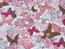Load image into Gallery viewer, Vintage Fabric - Cotton - Butterfly - Salmon Pink - Fabric Remnant - VCW735