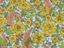 Load image into Gallery viewer, 1960s 1970s Retro Fabric - Seersucker - Floral - Fabric Remnant - 6SR788