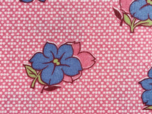 Load image into Gallery viewer, 1930s Vintage Fabric - Cotton - Floral and Dot - Pink - By the Yard - VCL735
