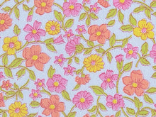 Load image into Gallery viewer, 1960s 1970s Retro Fabric - Cotton - Petite Flowers Allover - Fabric Remnant - 6C290