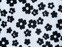 Load image into Gallery viewer, 1960s 1970s Retro Fabric - Cotton - Honeycomb Daisy - Fabric Remnant - 6C212