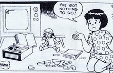 Load image into Gallery viewer, 1960s 1970s Retro Fabric - Cotton - Comic Strip - Leon B Rosenblatt - Fabric Remnant - 6C602