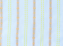 Load image into Gallery viewer, Vintage Fabric - Jacquard Weave - Cotton - Floral Yellow Stripe - Fabric Remnant - JCQ55