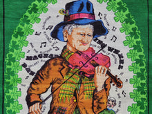 Load image into Gallery viewer, Vintage Tea Towel - Printed Linen - Danny Boy - Irish Eyes are Smiling - TWL410