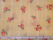 Load image into Gallery viewer, Vintage Fabric - Cotton - Dimity - Floral - Yellow - By the Yard - DMT405
