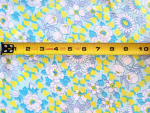 Load image into Gallery viewer, 1960s 1970s Retro Fabric - Non-stretch - Sky Blue Floral - By the Yard - 6NL37