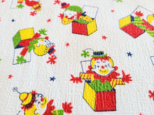 Load image into Gallery viewer, Vintage Fabric - Plisse - Jack in Box Clown - Fabric Remnant - SLRM476
